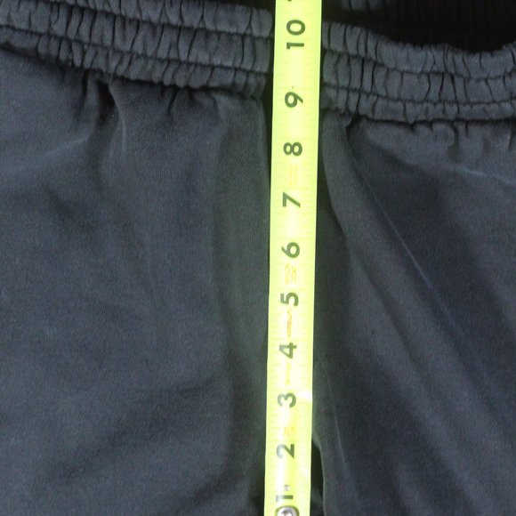 Puma Men's Small Black Fleece White Logo Cuffed Ankle Sweatpants - Picture 4 of 5